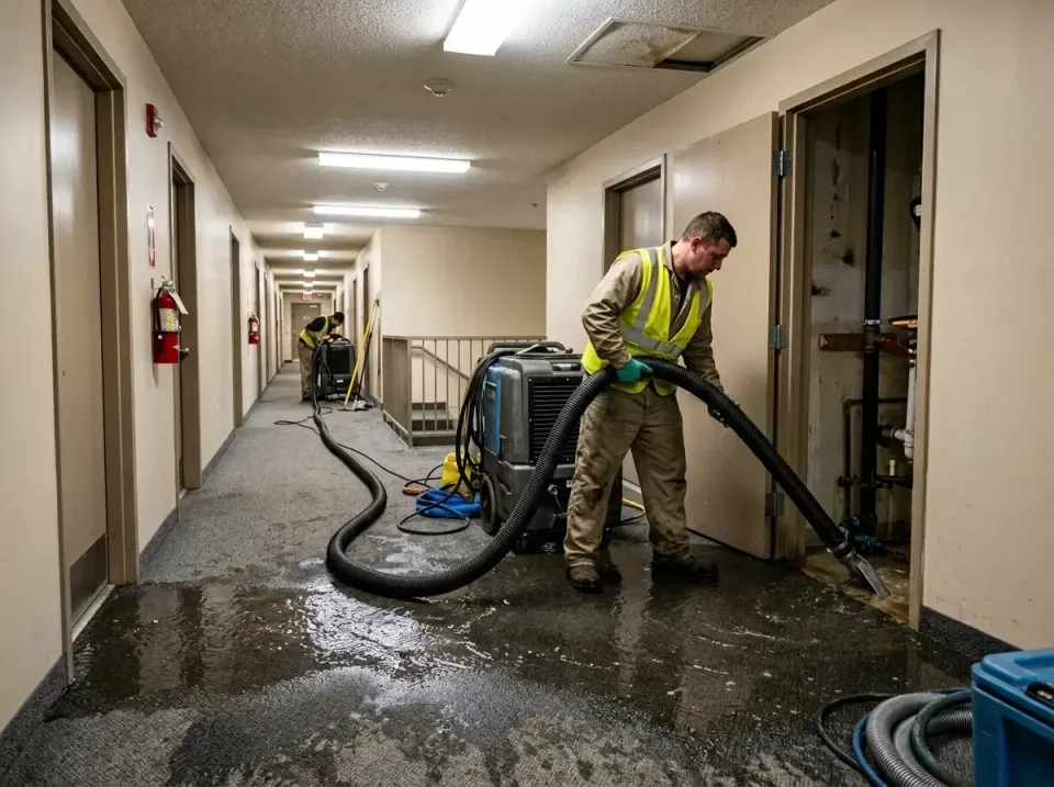 multi-unit-apartment-hallway-f-005 — frequently asked questions, Emergency Burst Pipe Water Extraction & Removal in Chisholm…